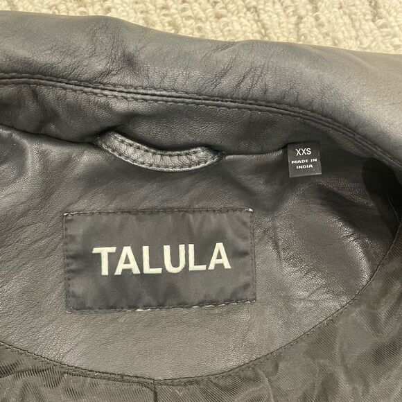 Aritzia Talula Real Leather Jacket Black XXS - Picture 6 of 7
